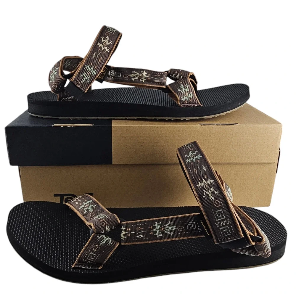 NWT Teva Sandals Mens Size 13 Original Universal Gecko Bracken Brown Adjustable